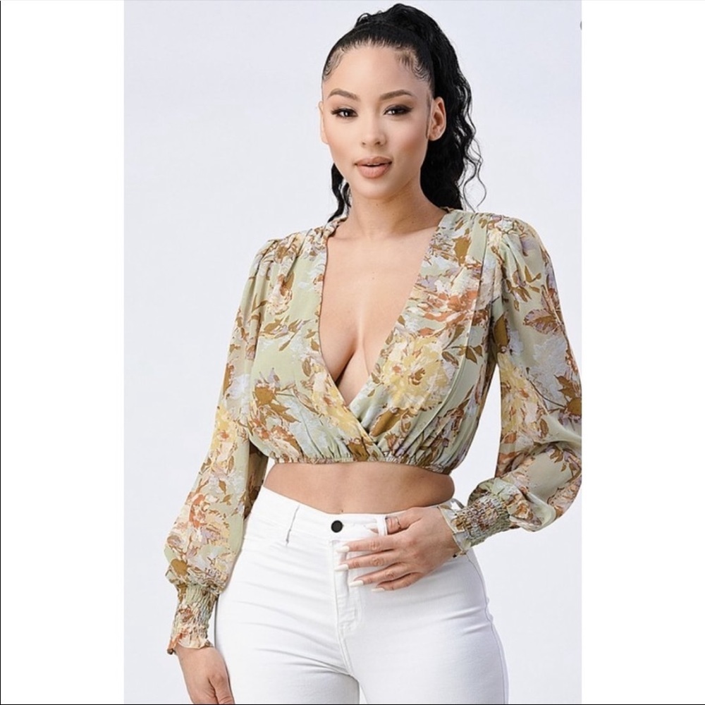 Sage Floral Shirt